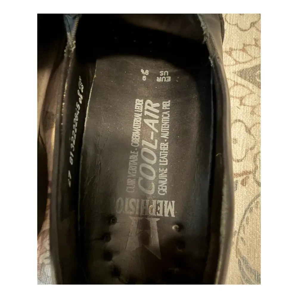 Mephisto Edlef Men's Loafers Black Leather Slip-on Shoes Size 9.5 US / 9 UK